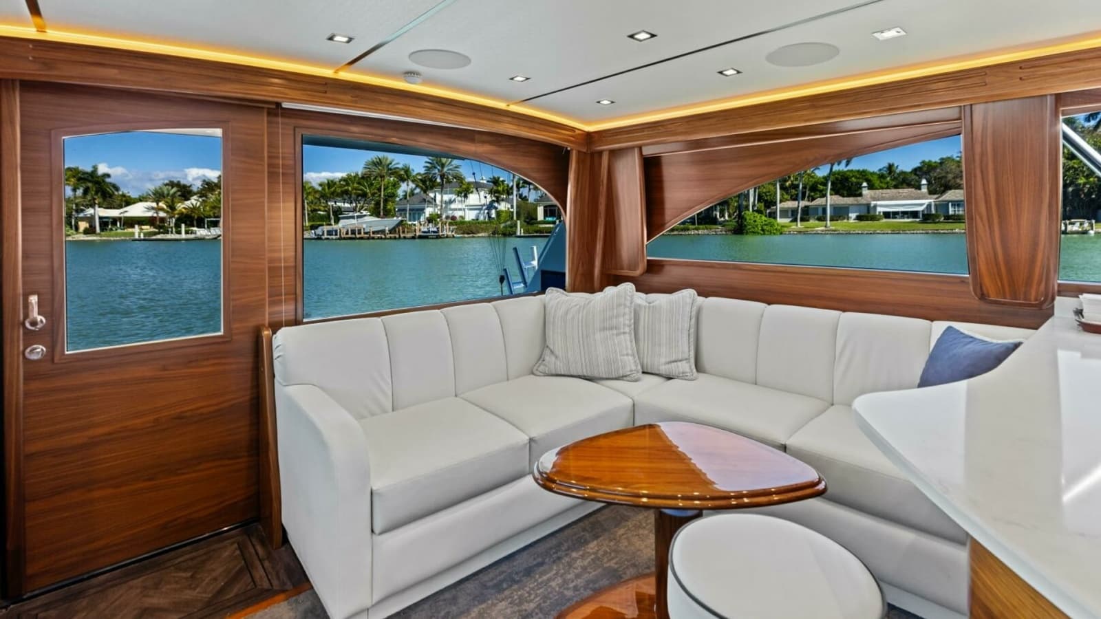 2023 Viking 54 Convertible "Olde Floridian" - Spacious Salon with Panoramic Views