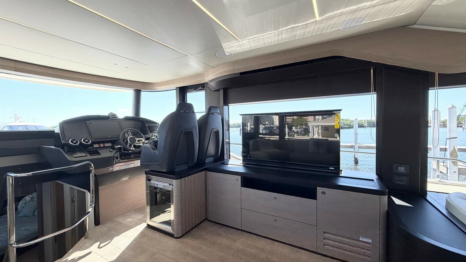 Helm Station and Lounge Area
