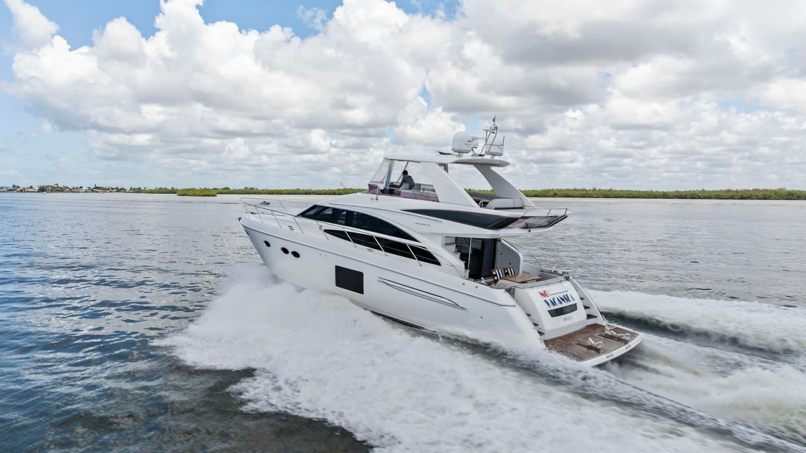 Dynamic Side View of Flybridge Cruiser