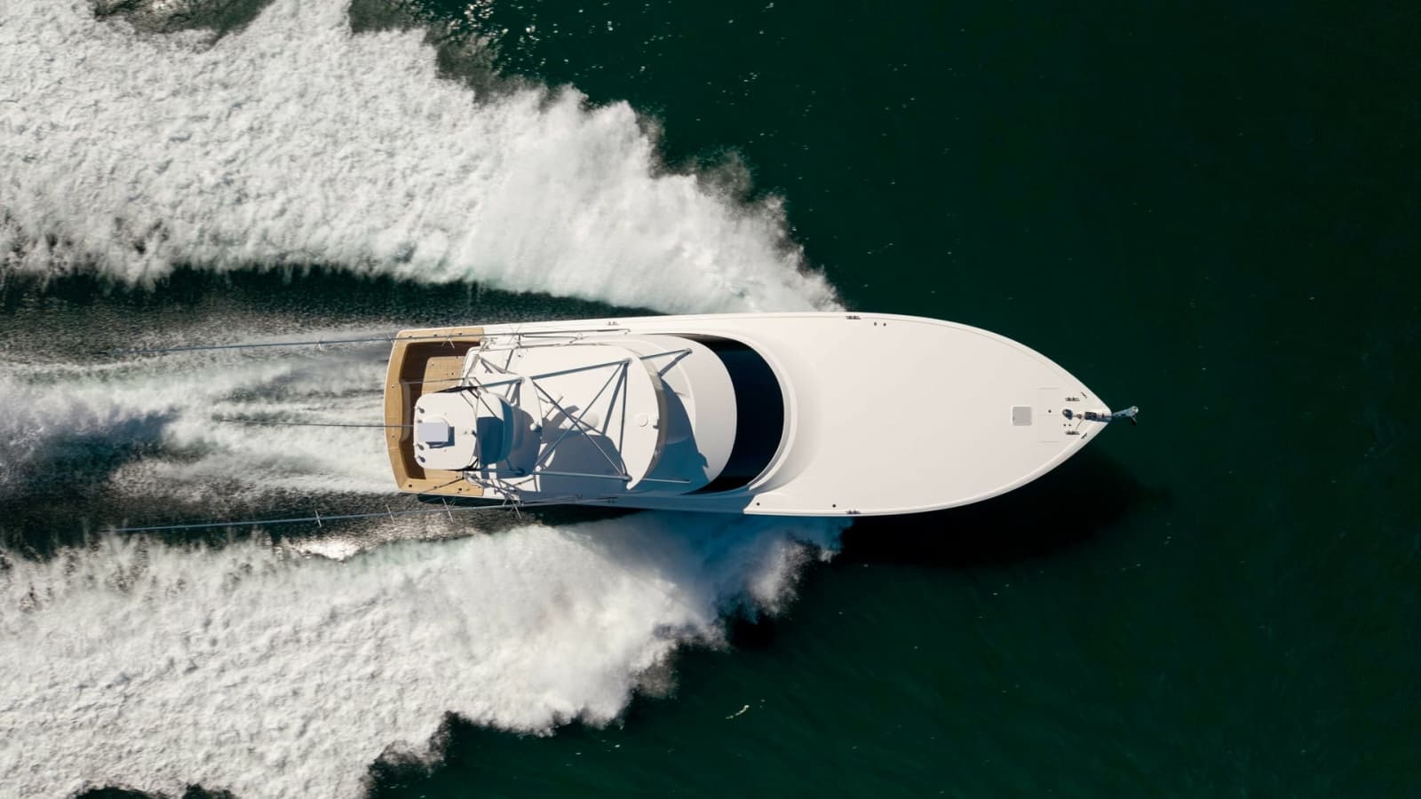 Aerial View of Yacht in Motion