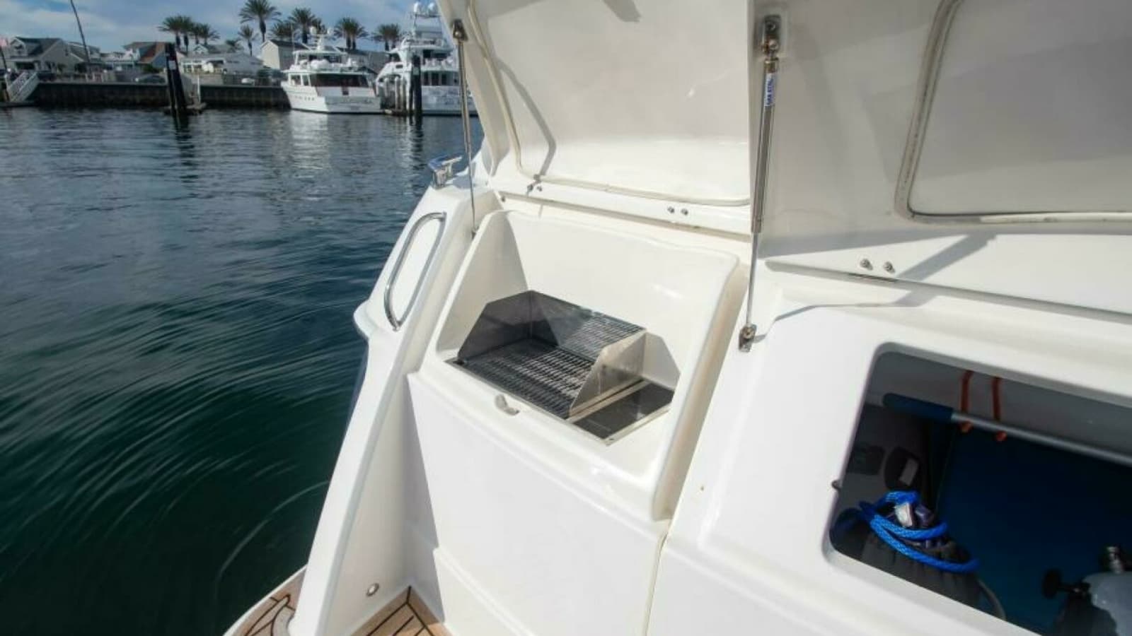 2012 Riviera 50 Sport Yacht "Contessa" - Aft Deck Grill and Storage