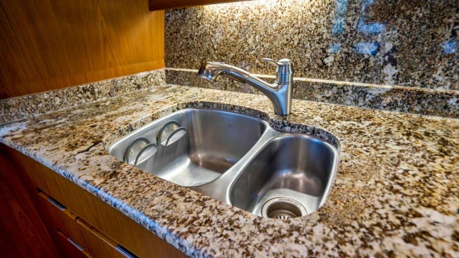 Galley with Granite Countertops