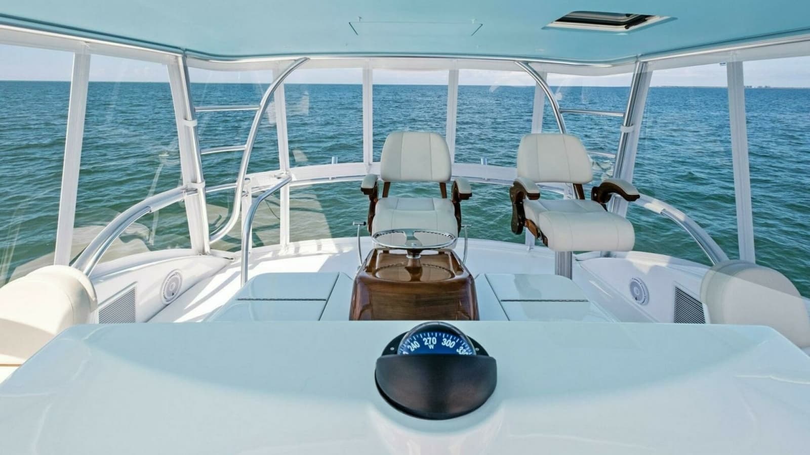 Flybridge Helm with Ocean View
