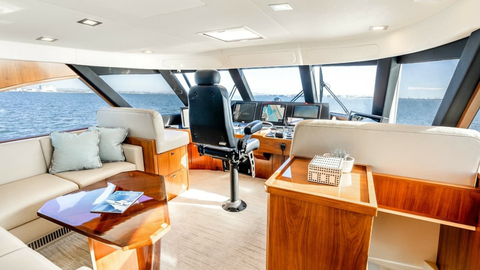 2018 Viking 72 Convertible "50 Caliber" - Spacious Helm and Lounge Area
