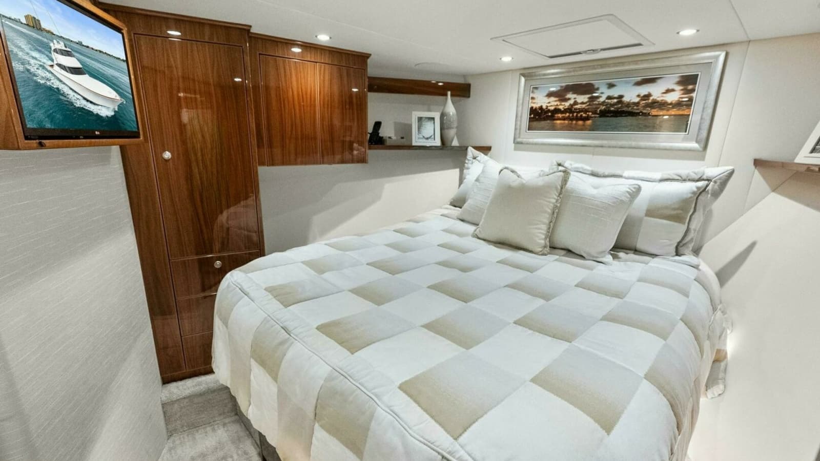 2022 Viking 68 Enclosed Bridge- PIPE DREAM- Forward Stateroom