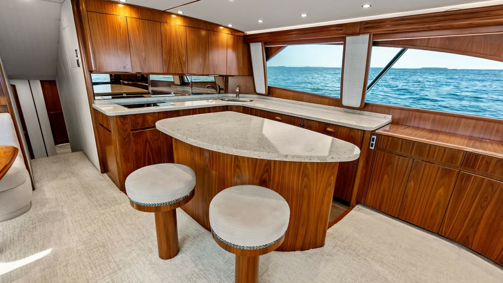 Galley with Island and Ocean View
