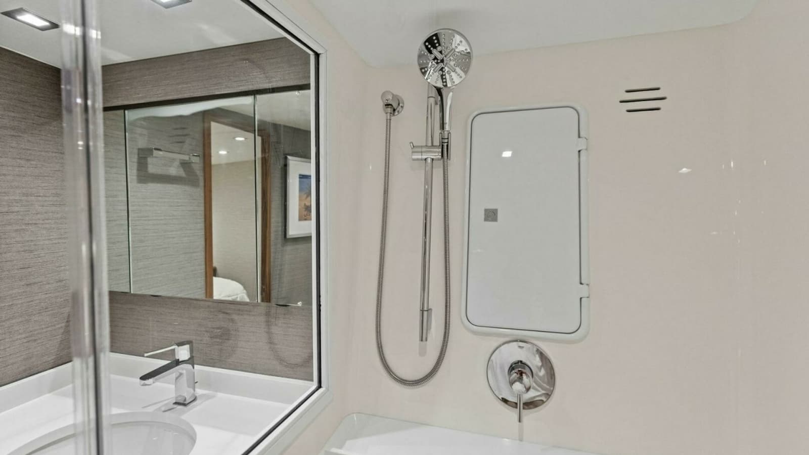 2023 Viking 54 Convertible "Olde Floridian" - Ensuite Shower Stall
