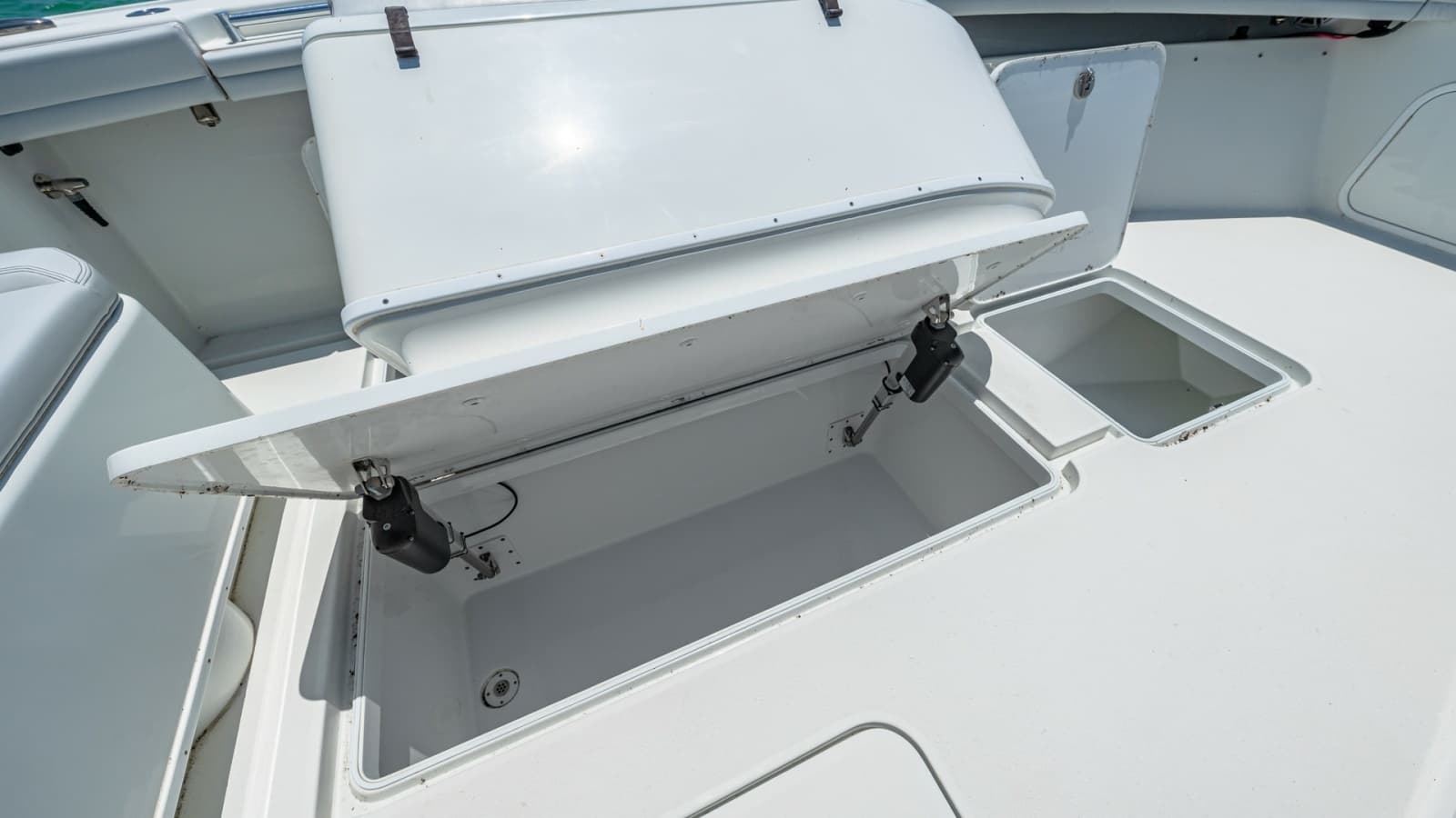 Bow Storage Compartment Open View