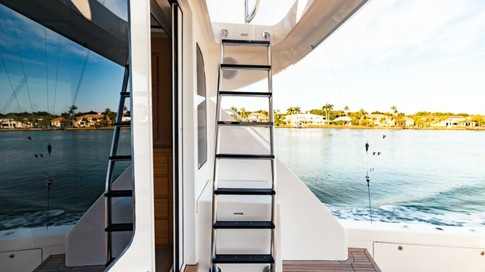 2020 Bertram 61 Convertible "SINE METU" - Aft Deck with Ladder Access