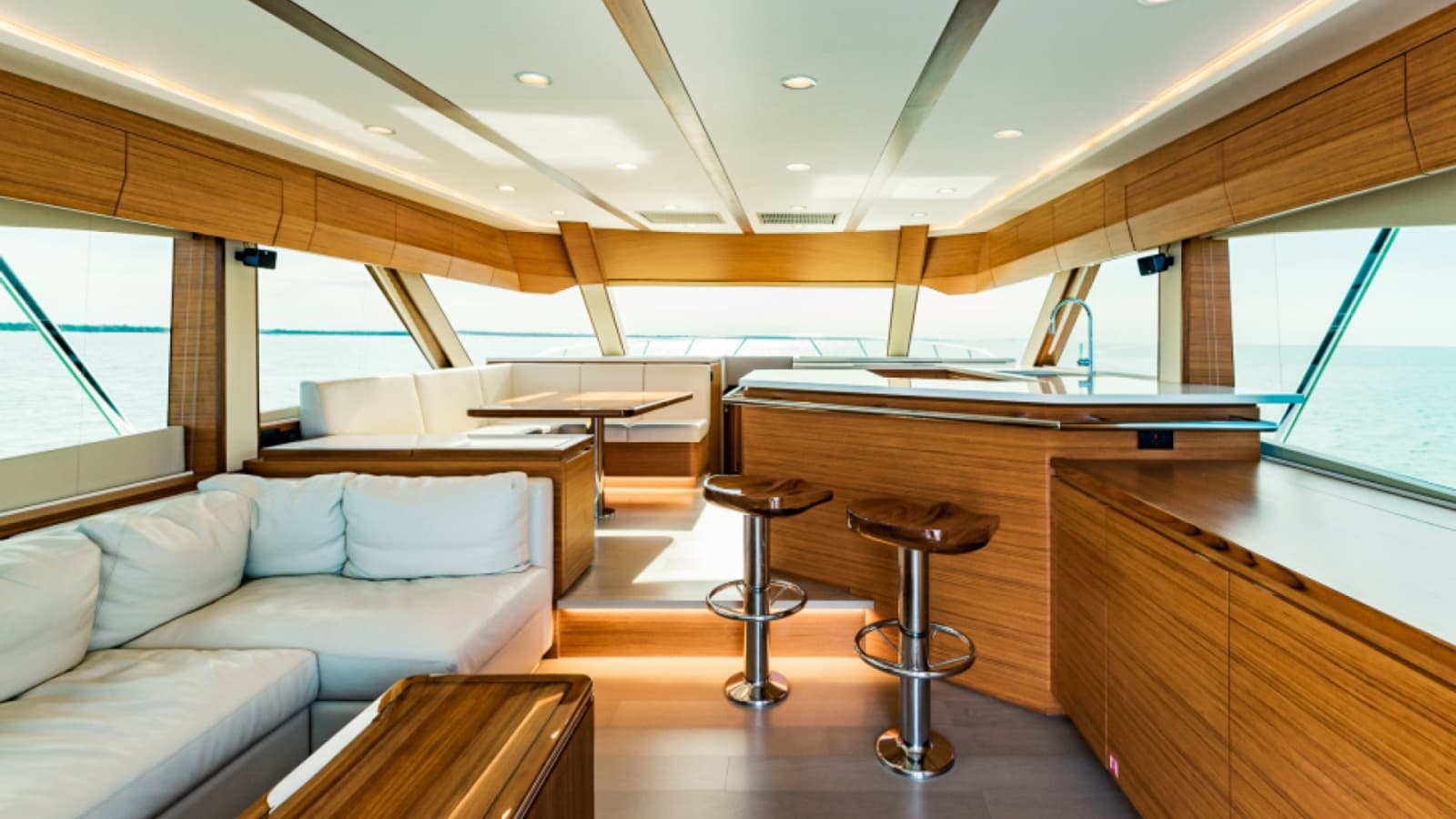 2020 Bertram 61 Convertible "SINE METU" - Spacious Salon with Modern Bar