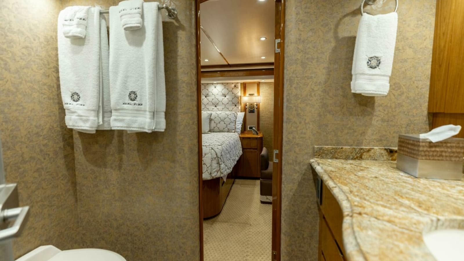 2013 Viking 76 Convertible- REEL FIRE- Master Stateroom Head