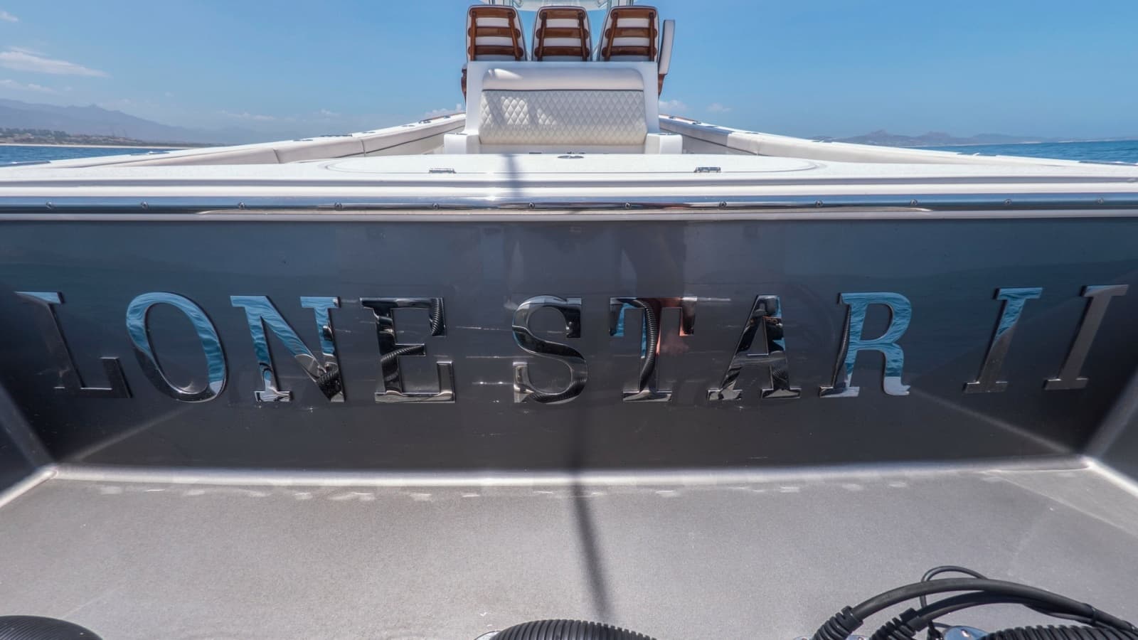 Stern View with Vessel Nameplate