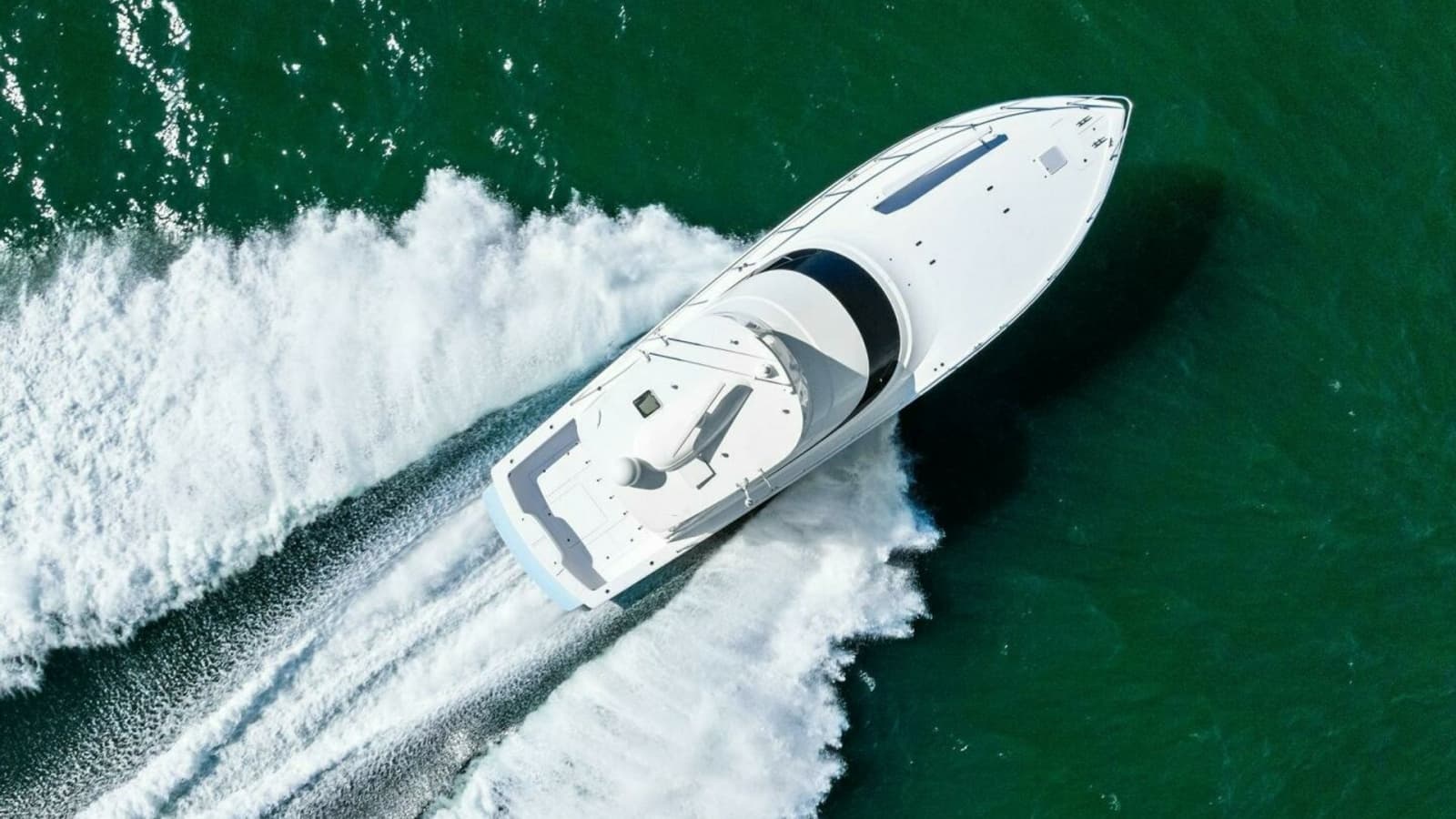 Aerial View of Yacht in Motion