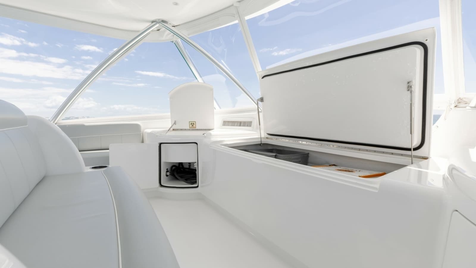 2023 Viking 72 Convertible- TEAM SUPREME- Helm Storage