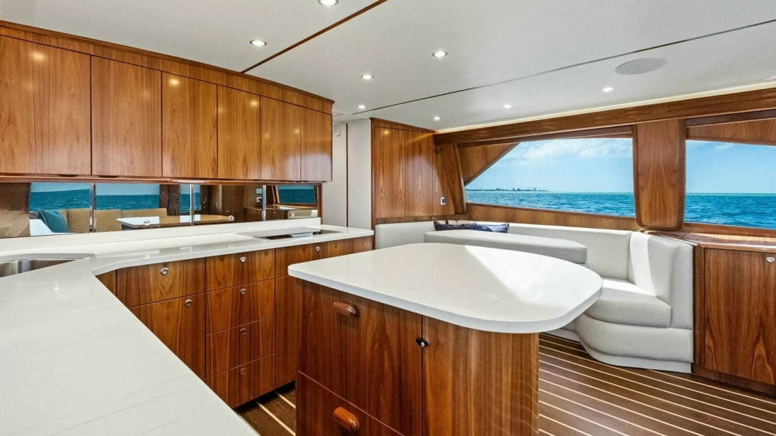 Galley and Dinette with Ocean View