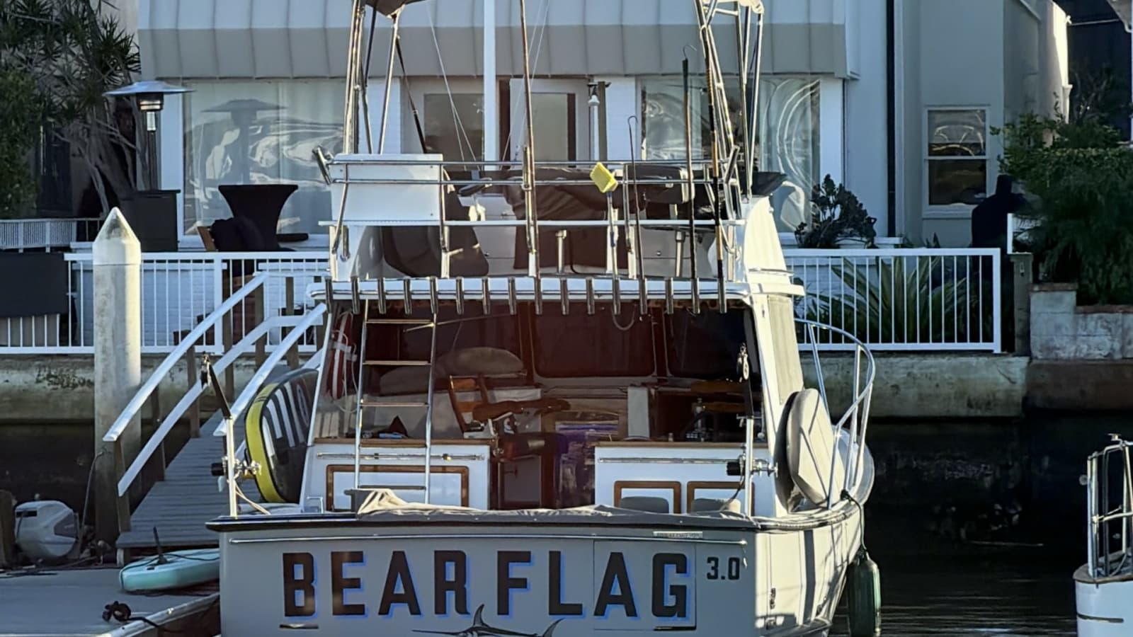 2019 Donelle 35 Flybridge Sportfish "BEAR FLAG 3.0" - Aft View with Flybridge and Cockpit