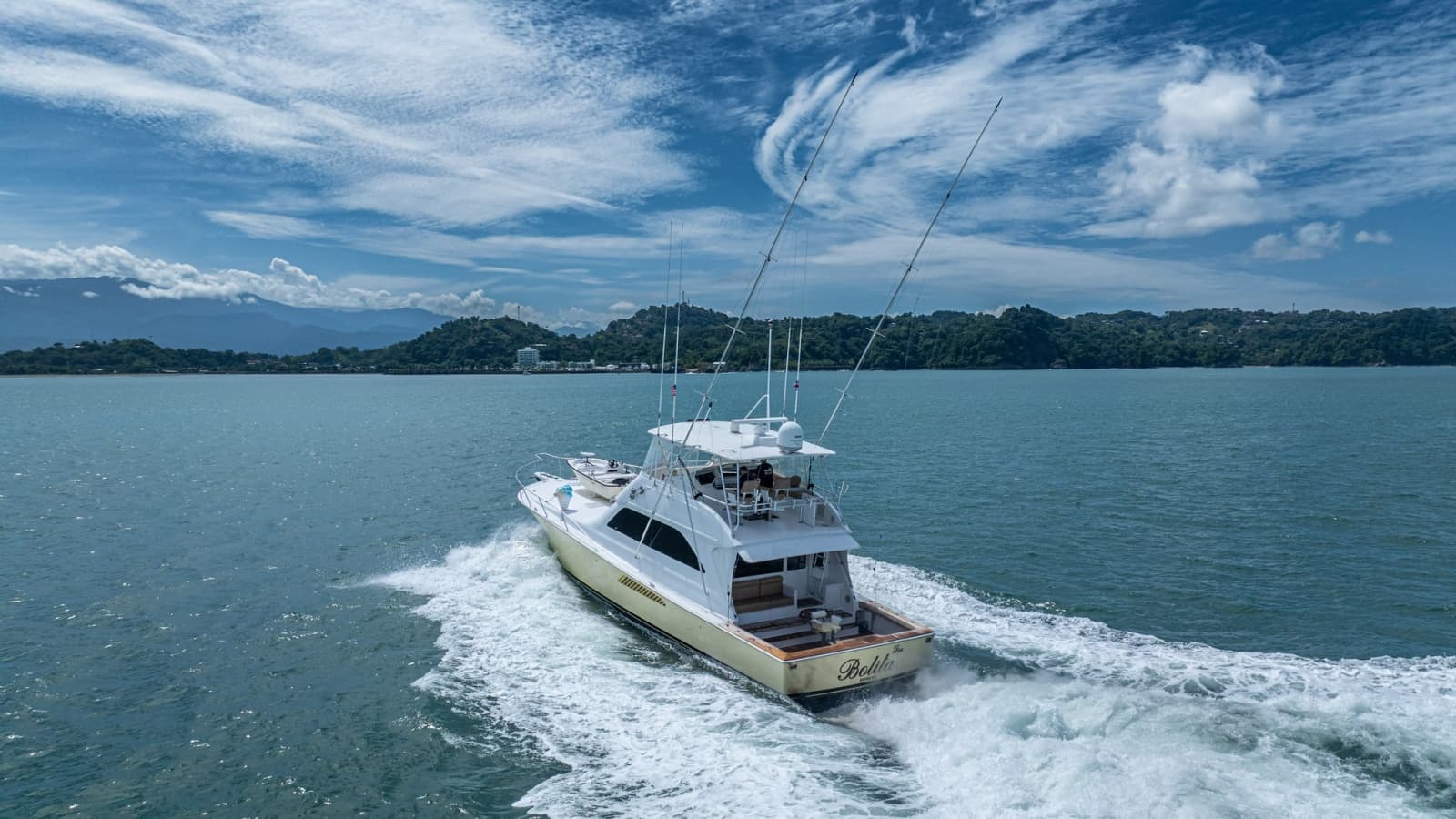 Aerial View of 2002 Viking 61 Convertible