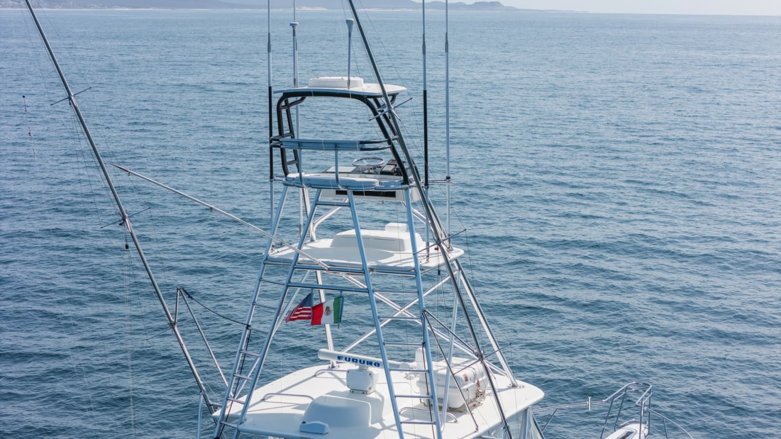 2009 Viking 50 Convertible "Jammin" - Tower Provides Excellent Visibility for Navigation and Fishing.