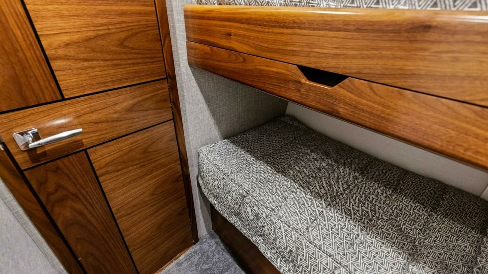 2023 Viking 54 Convertible "Olde Floridian" - Guest Cabin with Wooden Accents