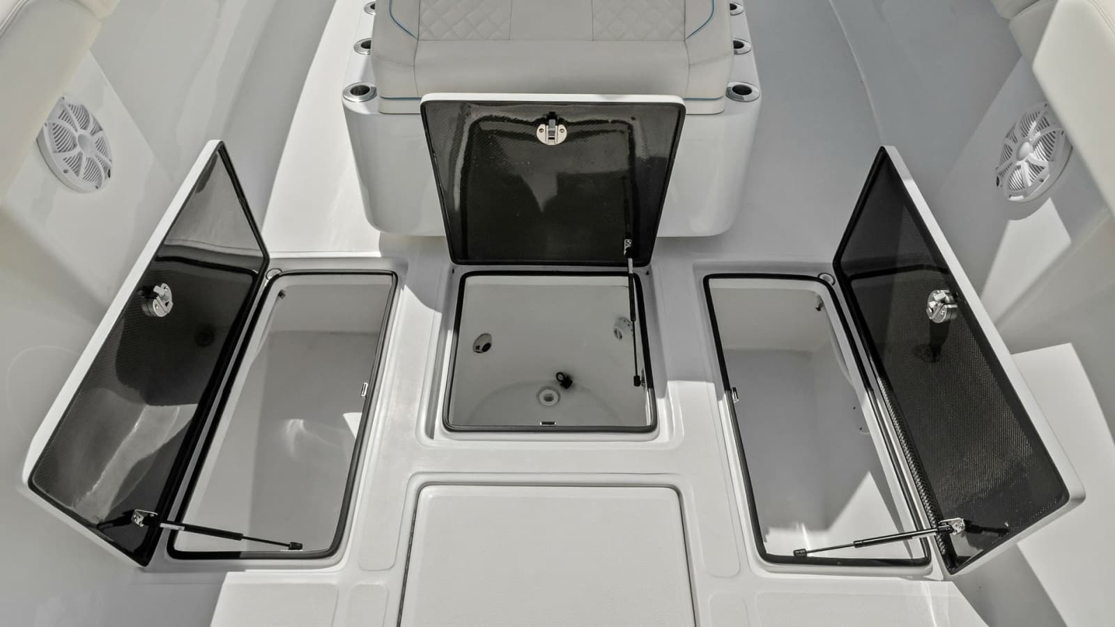 Aft Deck with Storage Compartments