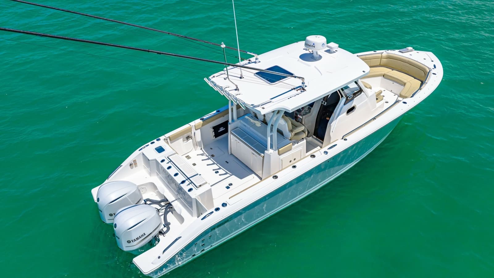 Aerial View of Pursuit 328 Deck