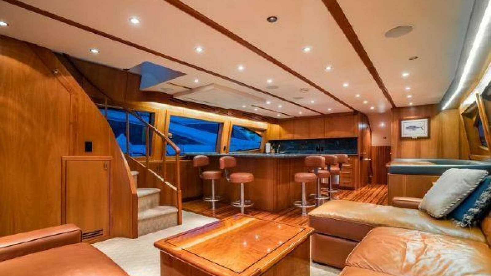 2008 Hatteras 77 Enclosed Bridge "Desperado"-Galley'
