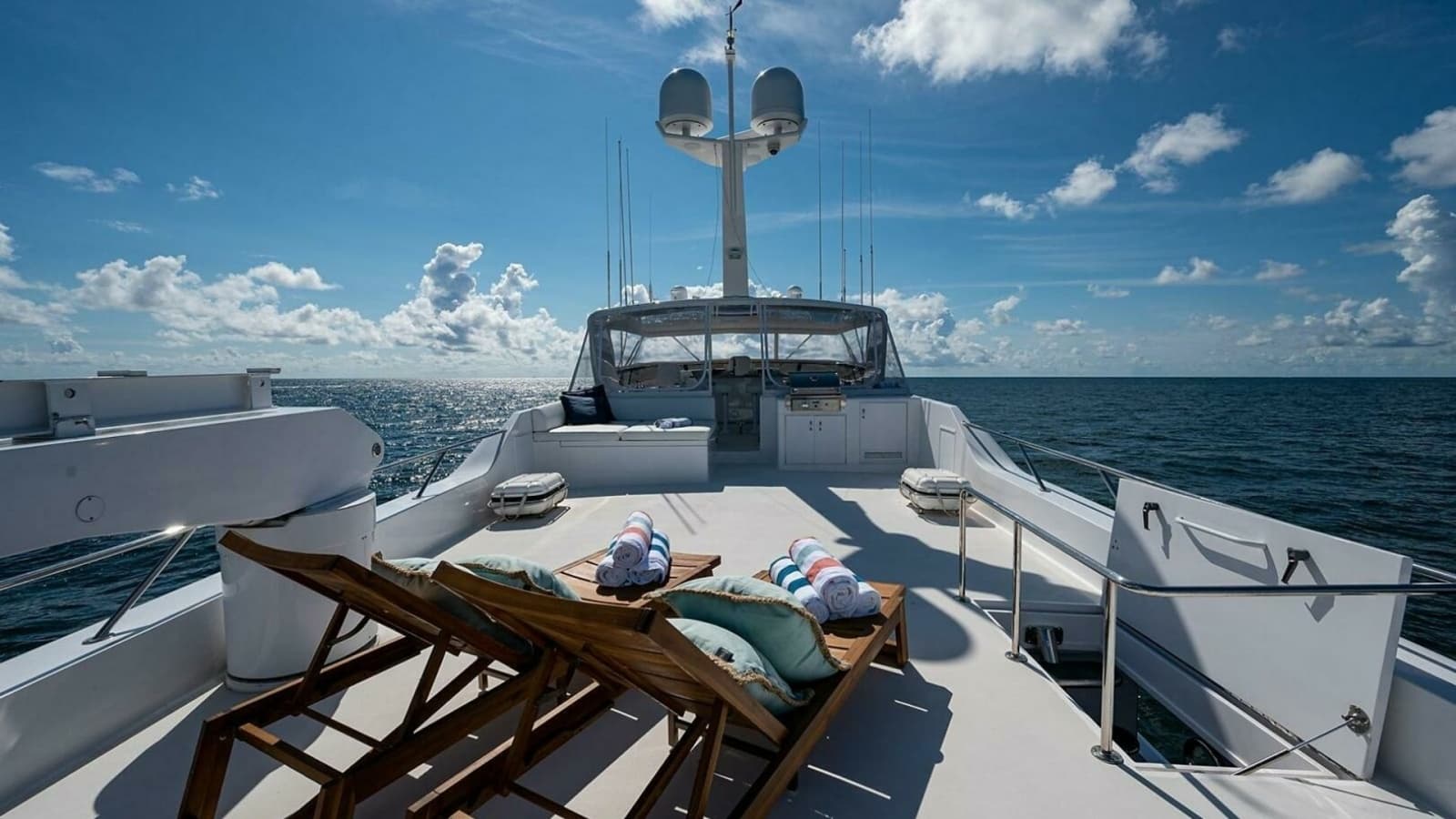 Spacious Sun Deck with Loungers