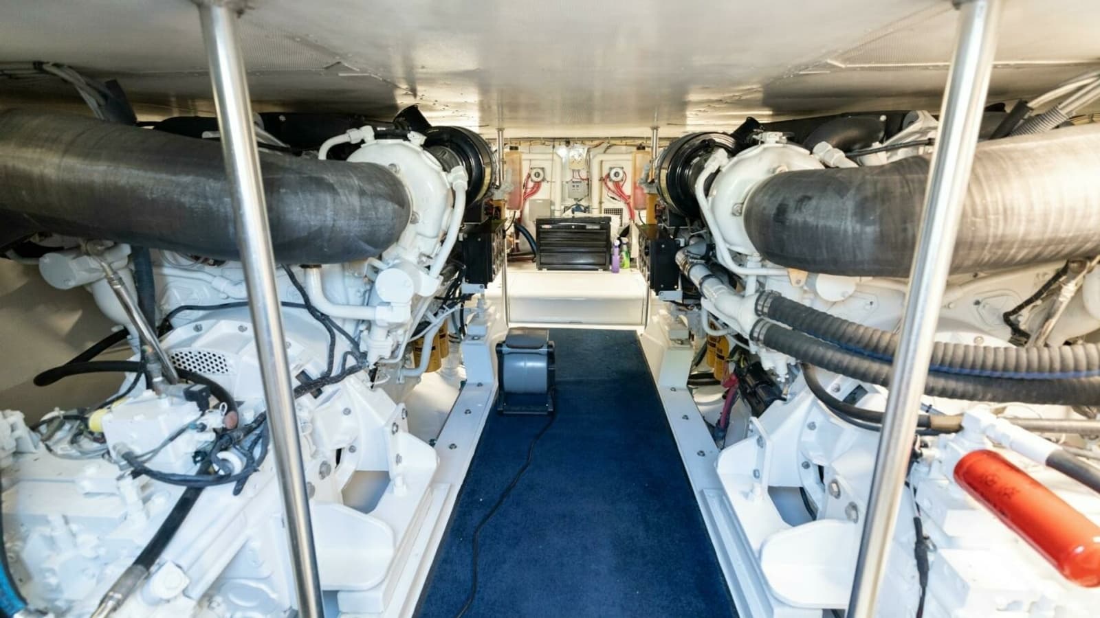 1998 Miller Marine 60' Convertible CAT'N'AROUND-Engine Room3