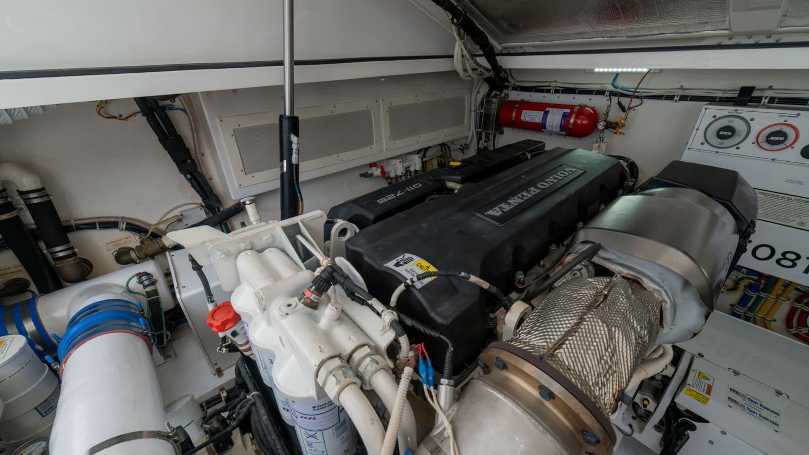Engine Room with Volvo Penta Engine