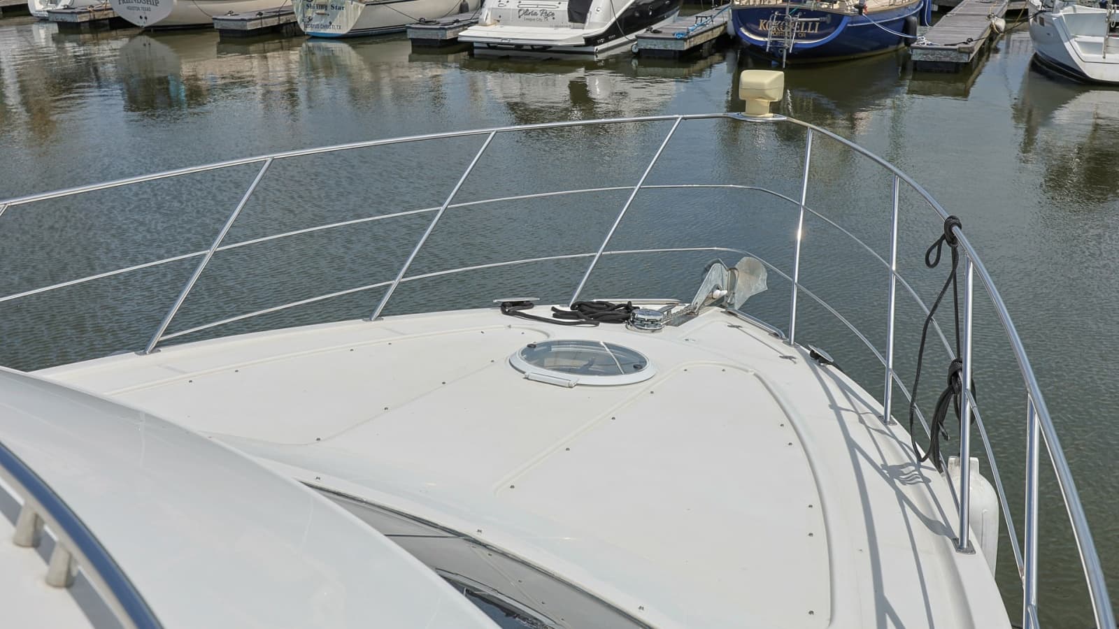 Bow Deck with Railings View