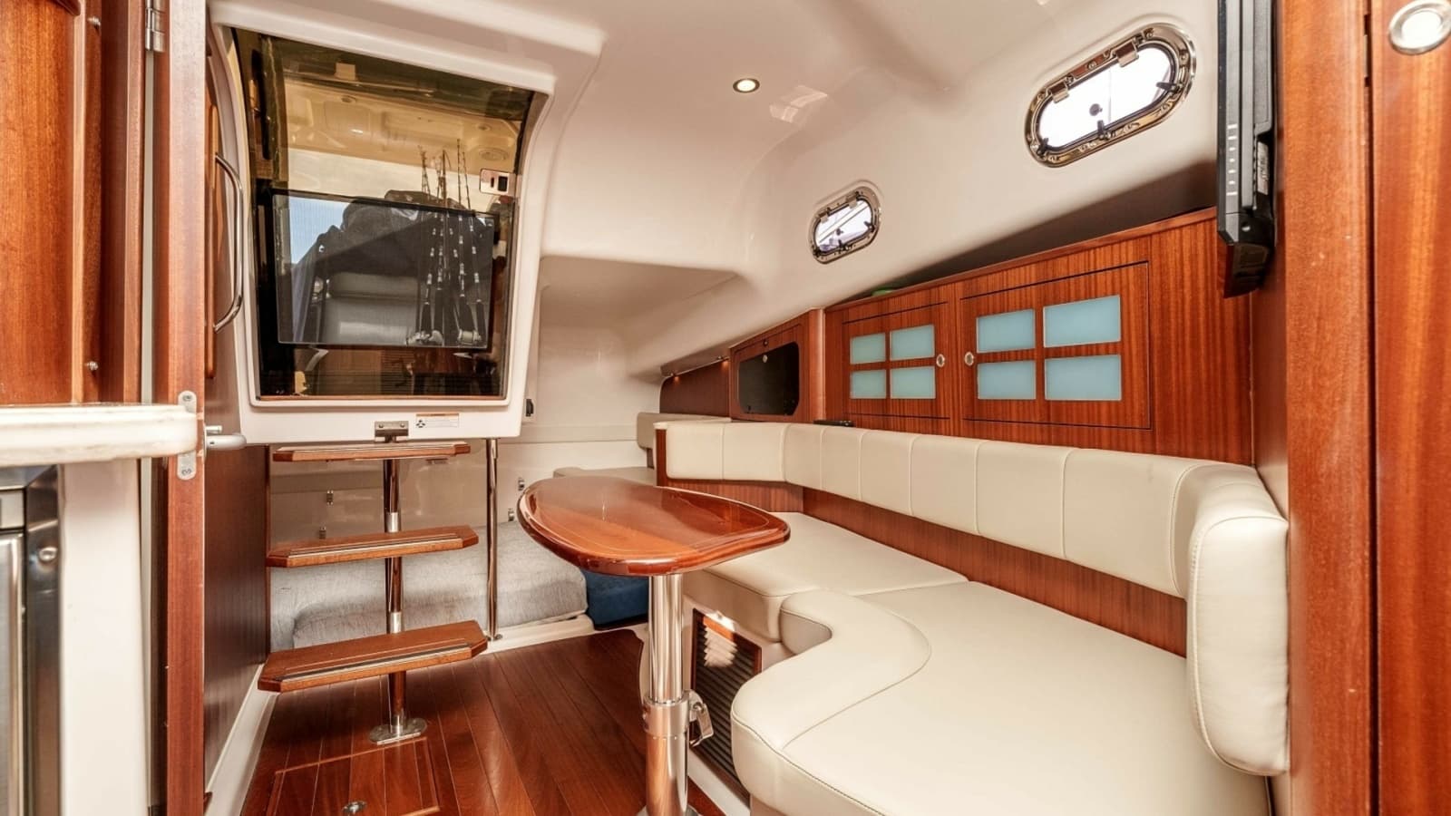 2018 Pursuit 385 Offshore "TAG TEAM" - Spacious Cabin Lounge with Dinette