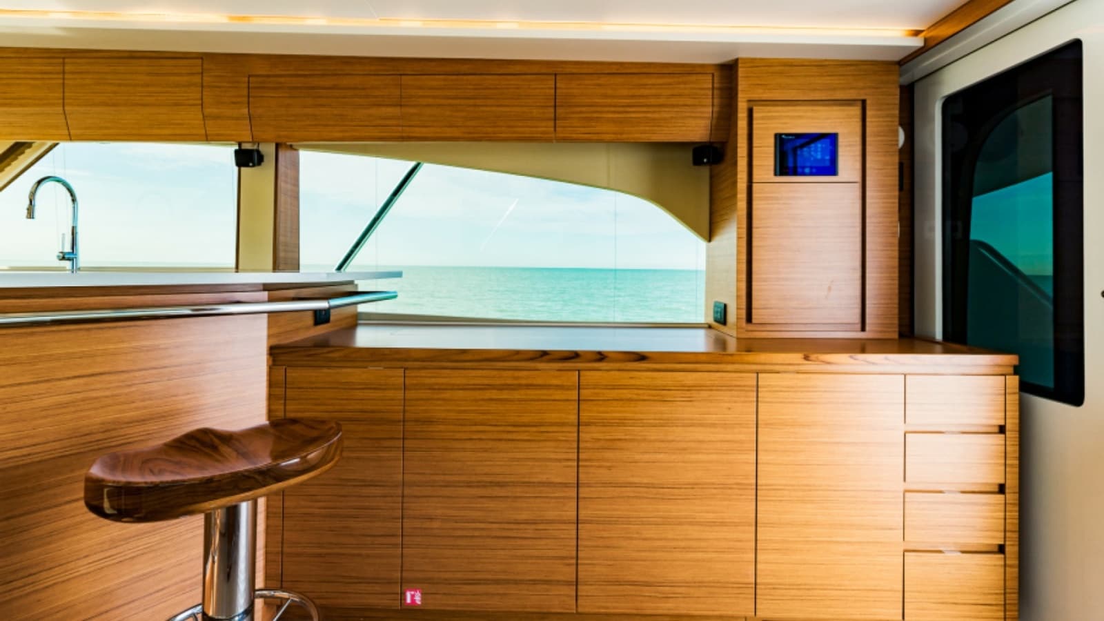 2020 Bertram 61 Convertible "SINE METU" - Galley with Ocean View