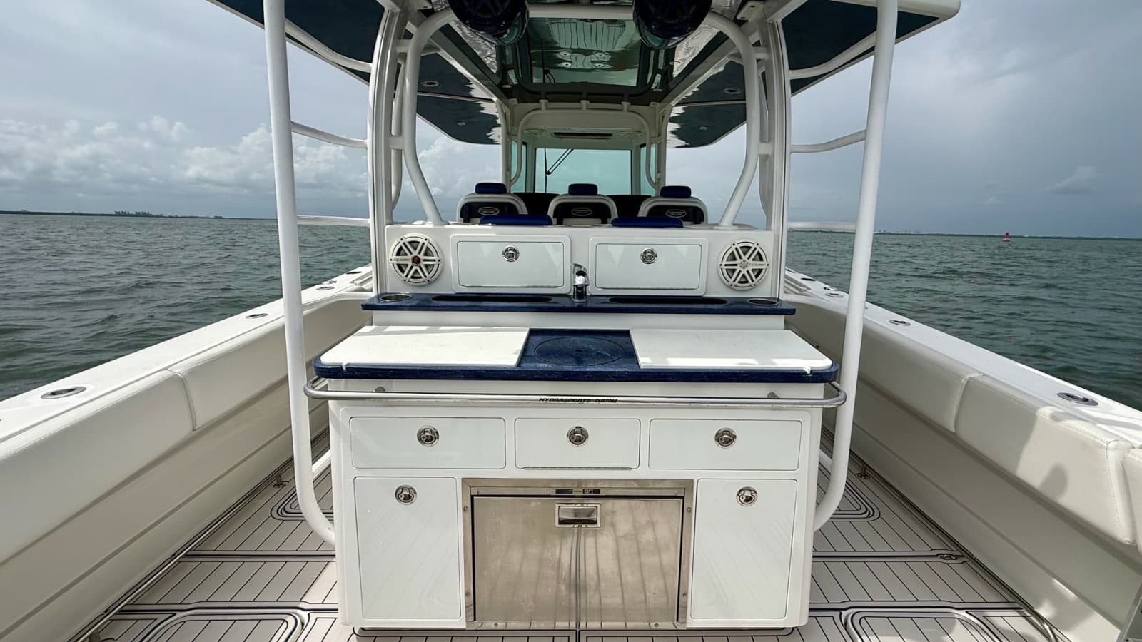 Spacious Aft Deck with Seating and Storage