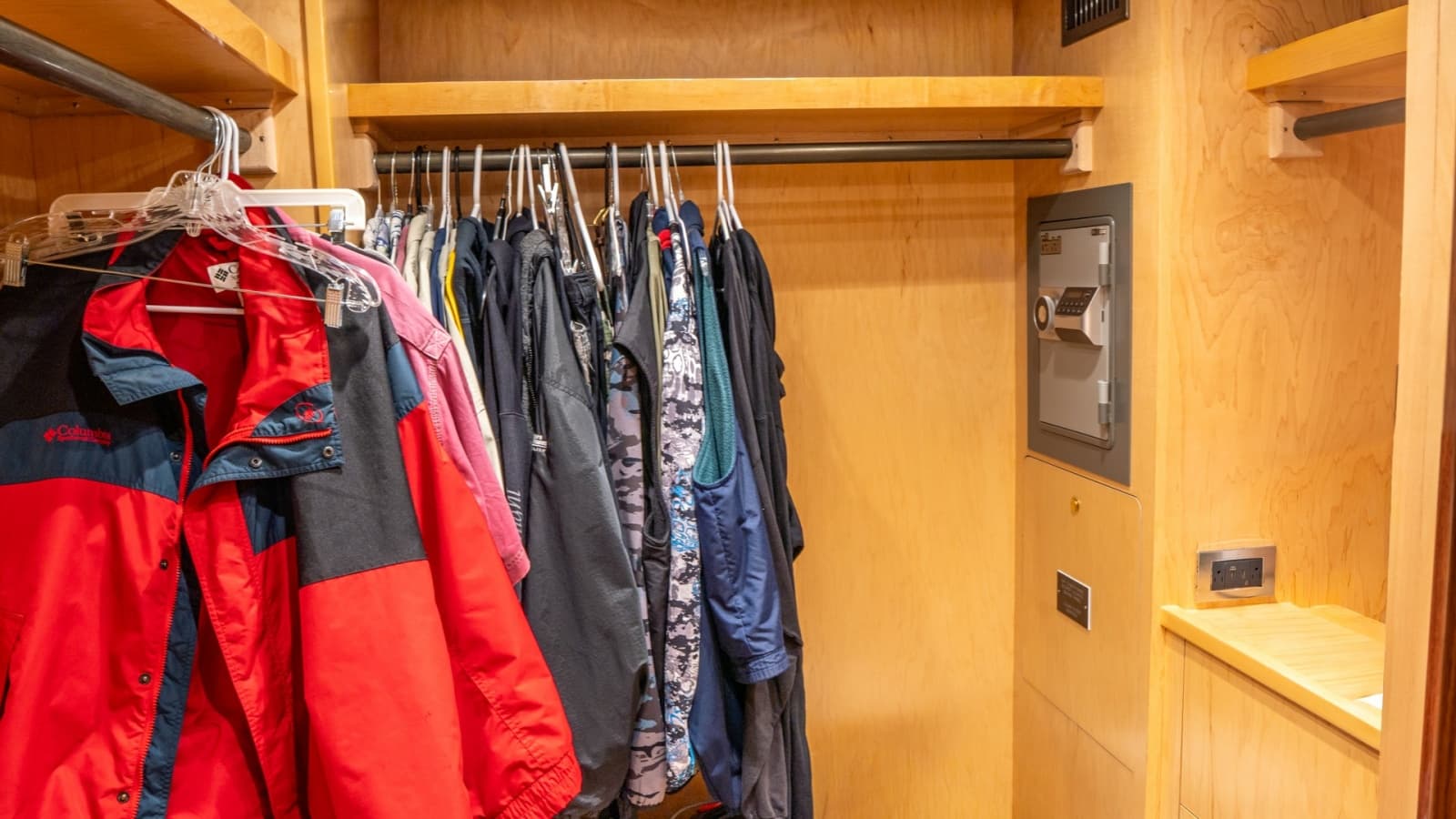 2020 Viking 92 Skybridge "After Midnight" - Spacious Walk-In Closet.