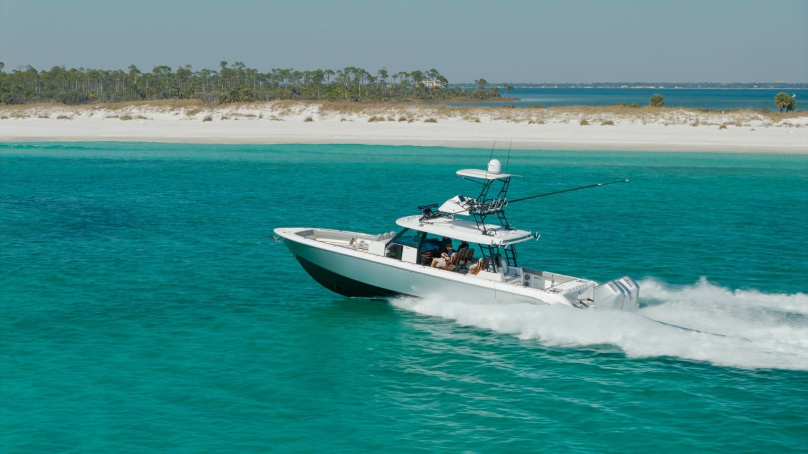 Side View Cruising in Turquoise Waters