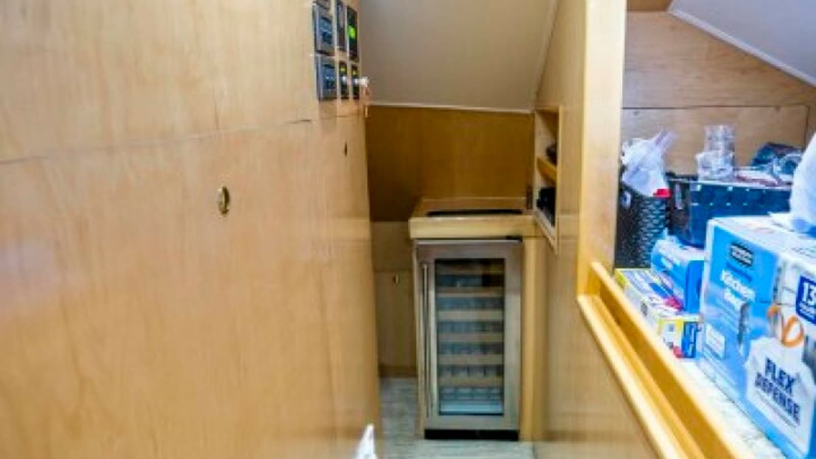 Compact Galley with Mini Fridge