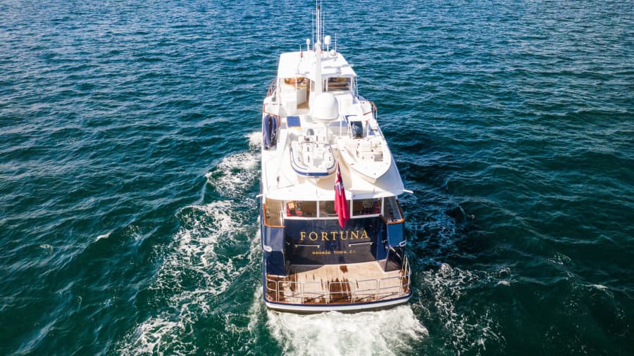 Aerial Aft View Of FORTUNA