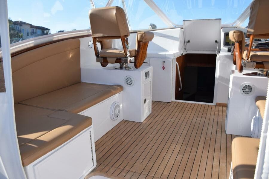 Bench Seats with Storage Below on Bridge Deck