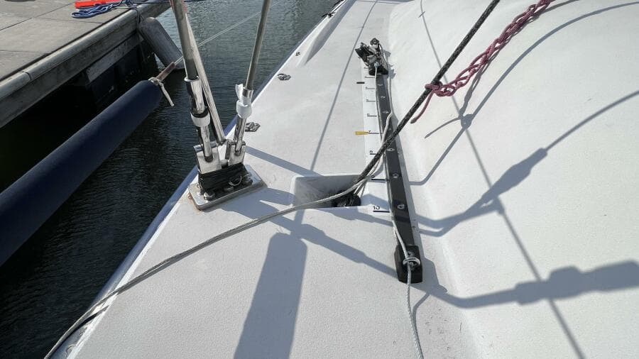 Port  / Head Sail Track and Towable jib Cart