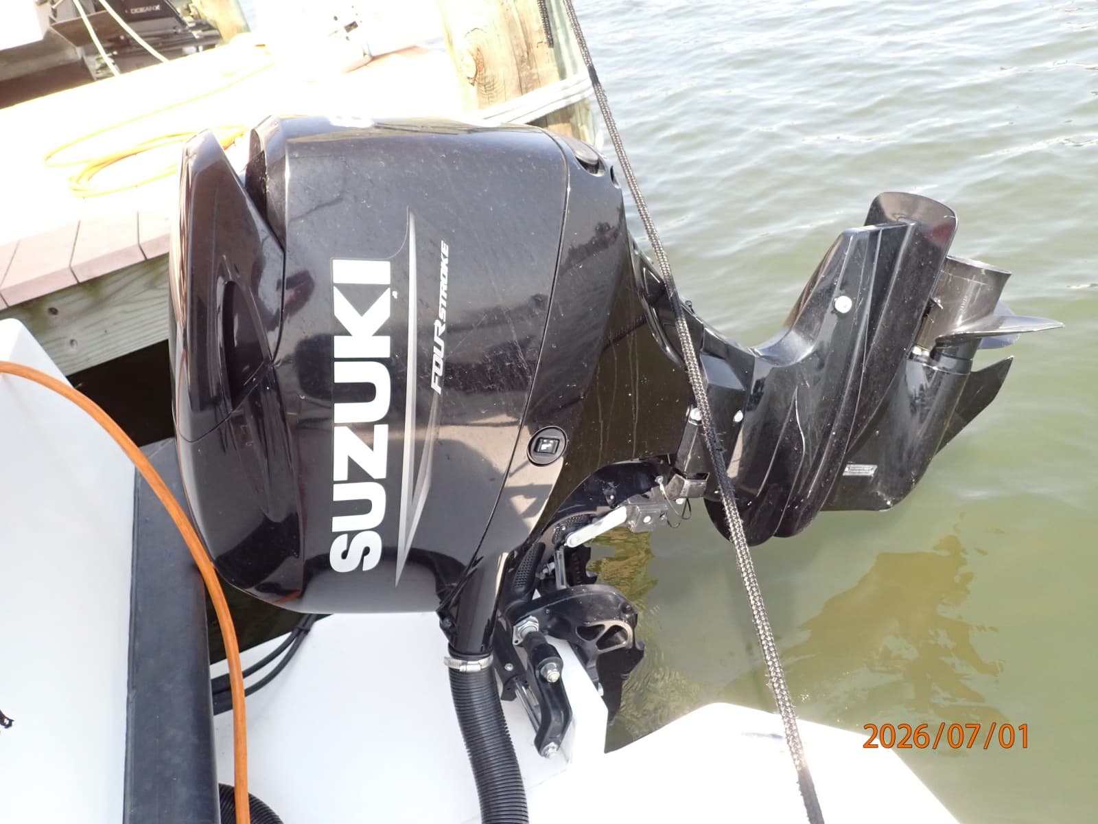 35' Great Harbour starboard outboard
