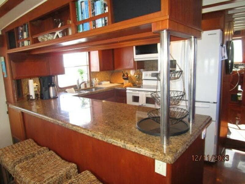 72' DeFever galley1