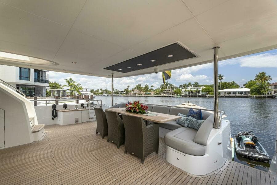 2012 Princess 104 - Cockpit dining and seating