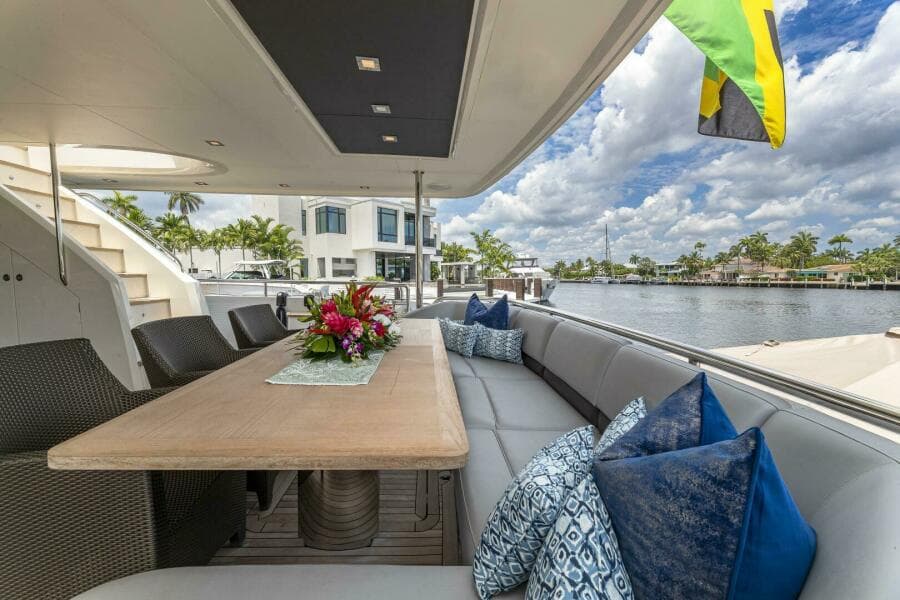 2012 Princess 104 - Cockpit dining and seating