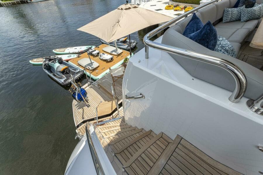 2012 Princess 104 - aft stairs