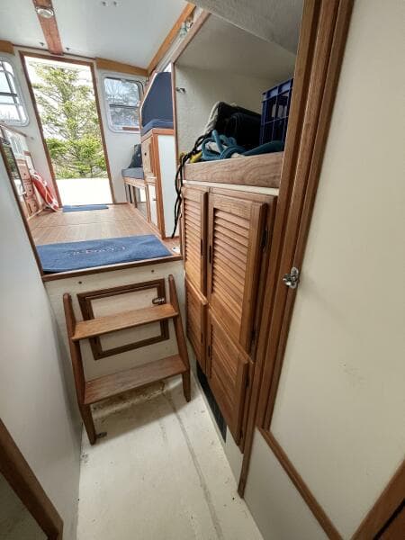 31'Eastern aft cabin lockers portside
