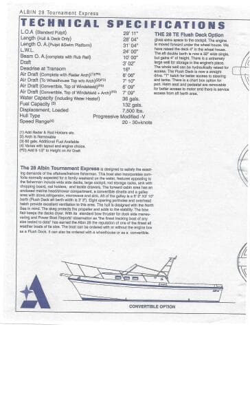 2004 Albin 28 TE