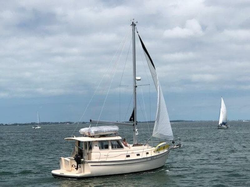 Dinghy not included