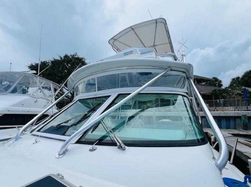 2003 Tiara Yachts 3800 Open with sleek design and spacious deck.