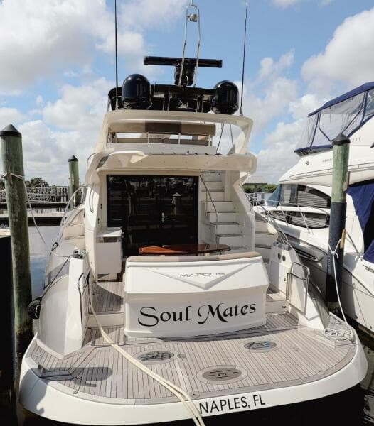 2017 Marquis 500 Sport Yacht Soul Mates docked in Naples, FL.