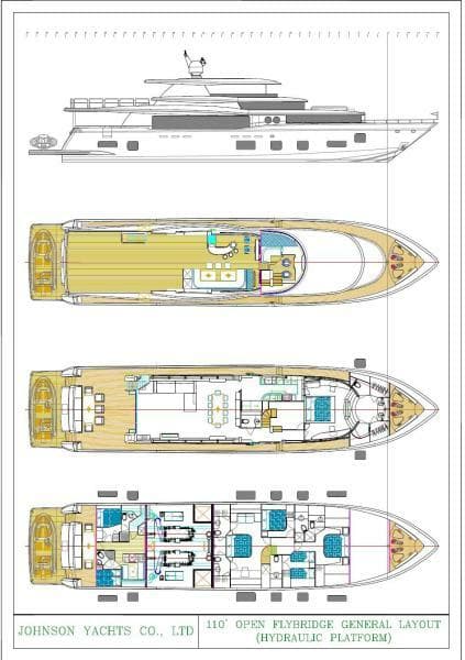 2027 Johnson 110' Flybridge w/On-Deck Master
